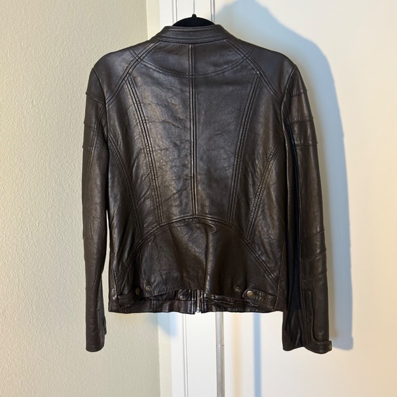 Dark Chocolate Genuine Leather Jacket - Picture 2 of 6